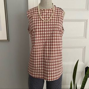 J crew Jet-set scallop sleeveless blouse